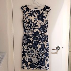 Chaps sleeveless dress with a nicely faux wrap